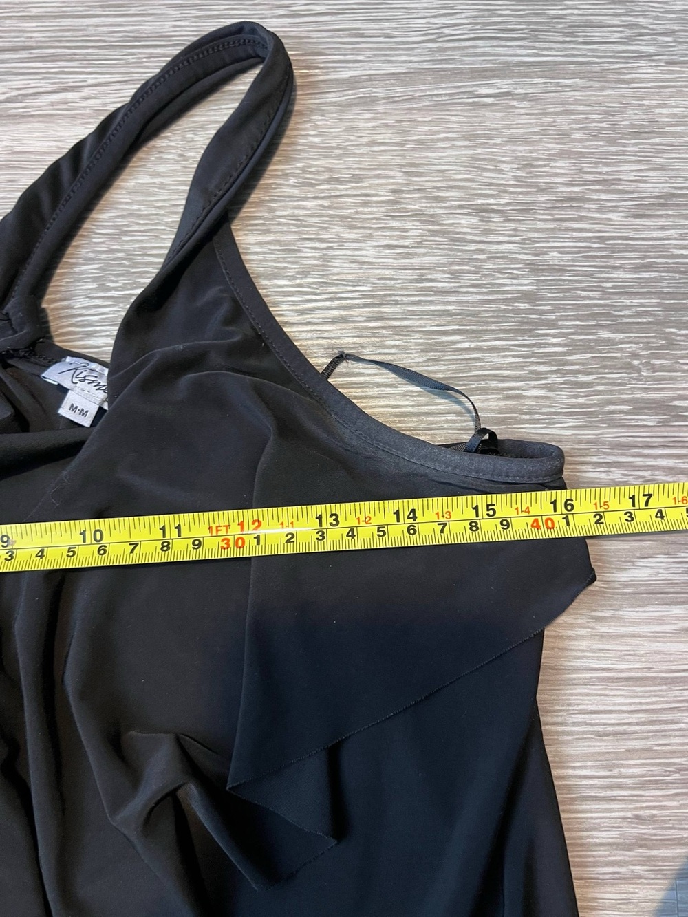 Y2K Black Ruffle Racerback Tank - Picture 3 of 5